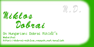 miklos dobrai business card
